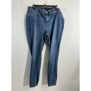 Womans Earl Jean Jeggings Size 20 W Stitch Accent Blue Jeans